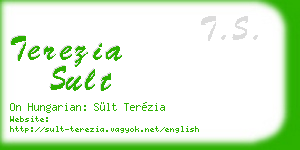 terezia sult business card